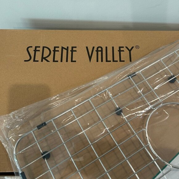 SERENE VALLEY Sink Bottom Grid 24-1/8" x 12-5/8", Centered Drain Sink Protector - Picture 5 of 7